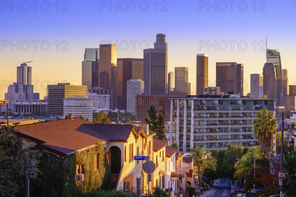 panoramic view at the city center of los angeles