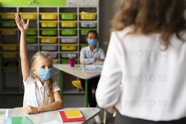 Girl wanting answer question class