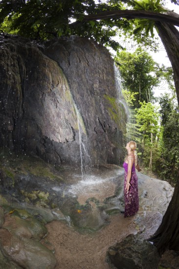 Hughs Dale Waterfall, Christmas Island, Australia, Asia