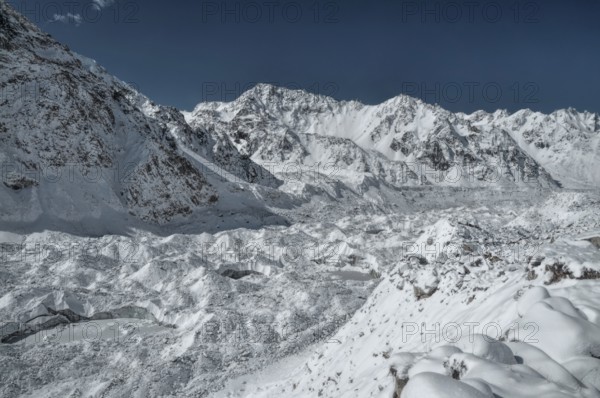Scenic view of Himalayas near Kanchenjunga, the third tallest mountain in the world