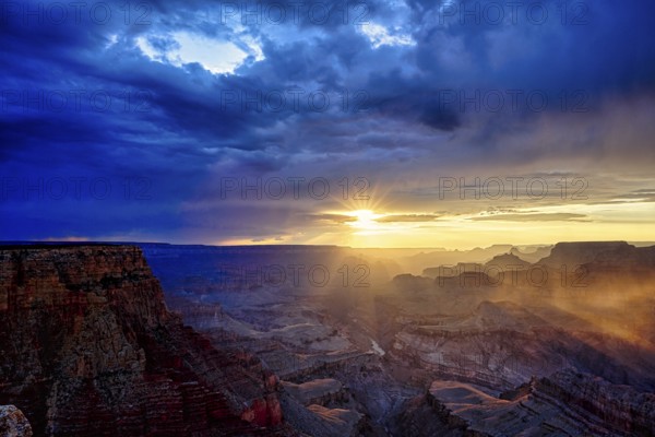 Grand Canyon. Arizona USA. Sunset on the South Rim