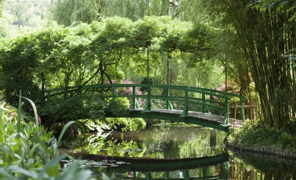 The famous bridge in the garden of the painter Claude Monet, Giverny, France, Europe