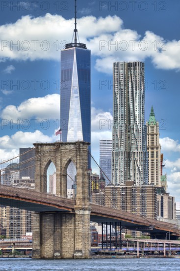New York. Manhattan. The Brooklyn Bridge