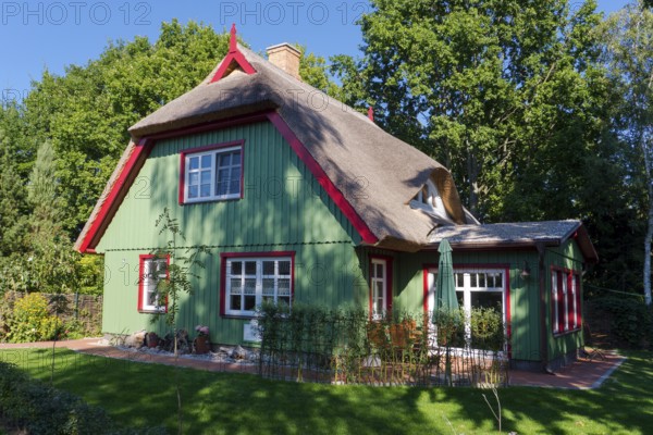 Thatched wooden house in Born