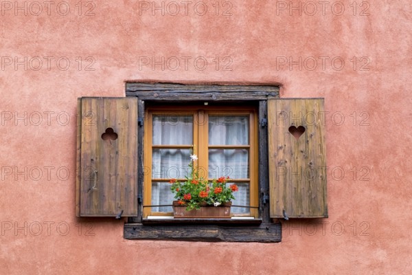 Window with flower decoration