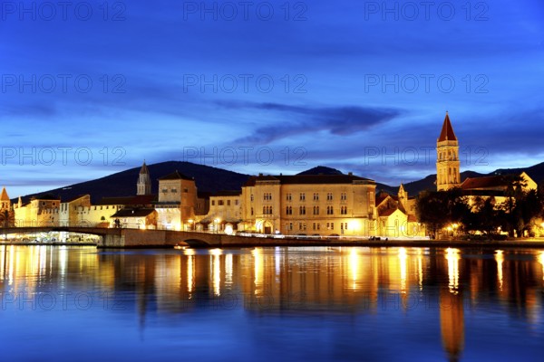 Old town of Trogir in Dalmatia, Croatia by night