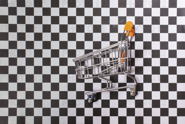 Single empty shopping-cart as business concept