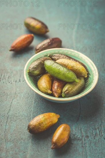 Australian finger lime or caviar lime, edible fruits used in gourmet cuisine. Citrus australasica