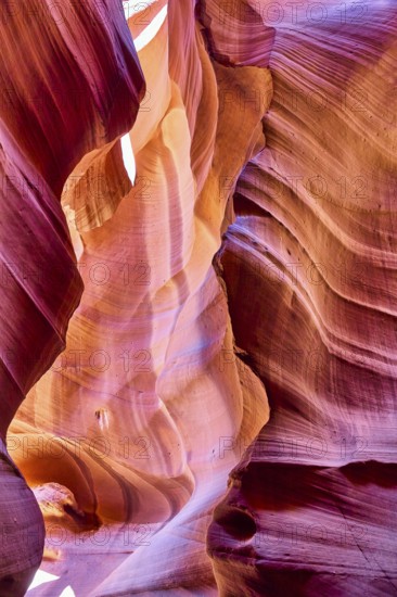 Majestic natural architecture of the Antelope Slot Canyon, Navajo Tribal Park, Arizona, USA, North America