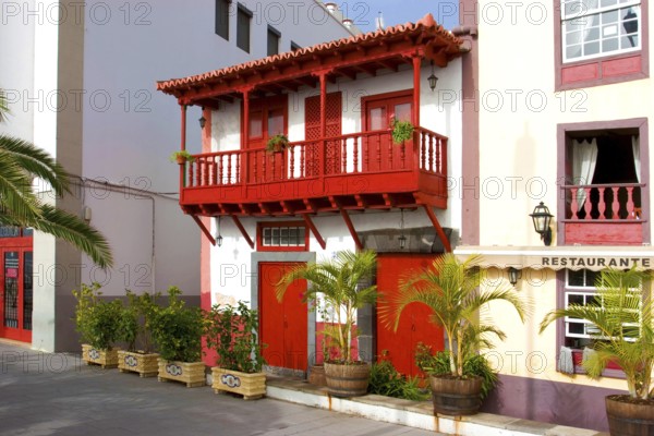 Typical house in Santa Cruz de la Palma, La Palma, Canary Islands, Spain, Europe