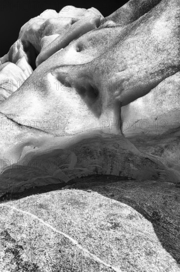 Ice structures in the Nigaardsbreen glacier, Jostedalsbreen National Park, Breheimen, Luster, Sogn og Fjordane Fylke, Norway, May 2012, Europe