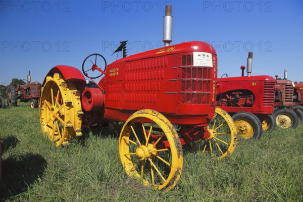 Vintage farm trucks, farm event, Hinchinbrook, Province of Quebec, Canada, North America