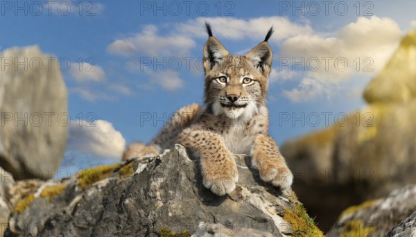 AI generated, animal, animals, mammal, mammals, biotope, habitat, one, single animal, foraging, wildlife, lynx, (Lynx lynx)