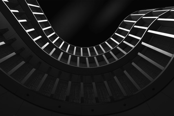 Detail modern architecture as fineart in black and white