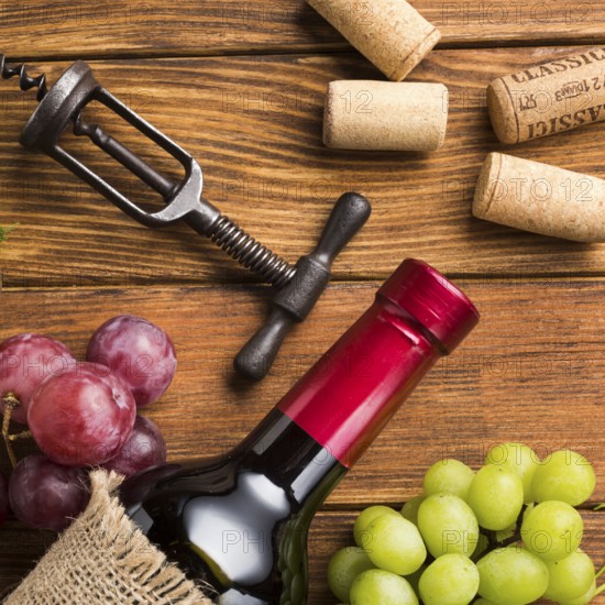 Arrangement red wine beverage