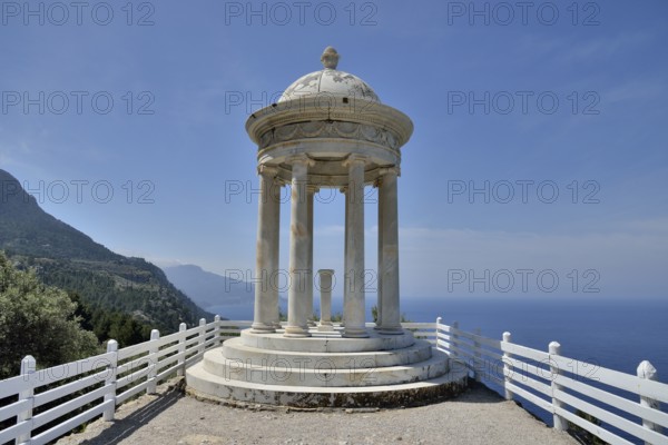 Ionic temple on the estate Son Marroig, the former residence of Ludwig Salvator, near Deia, Majorca, Balearic Islands, Spain, Europe