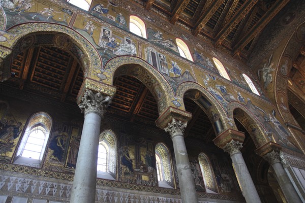 City of Monreale, in the Cathedral of Santa Maria Nuova, Unesco World Heritage Site, Sicily, Italy, Europe