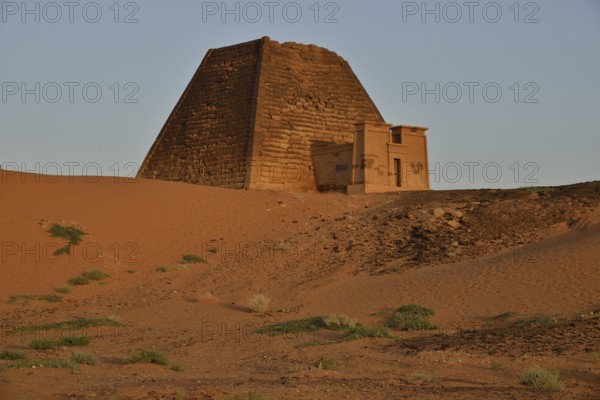 Pyramid of the northern cemetery of Meroe, Nubia, Nahr an-Nil, Sudan, Africa