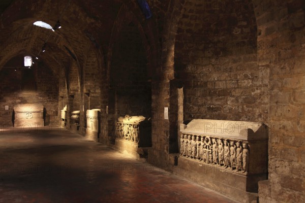 City of Palermo, the Cathedral Maria Santissima Assunta, sarcophagi in the crypt, UNESCO World Heritage Site, Sicily, Italy, Europe