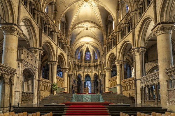 Interior of Canterbury Cathedral, England, Great Britain