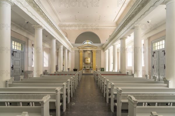 Interior of St Mary's Church in Husum, North Friesland district, Schleswig-Holstein, Germany, Europe