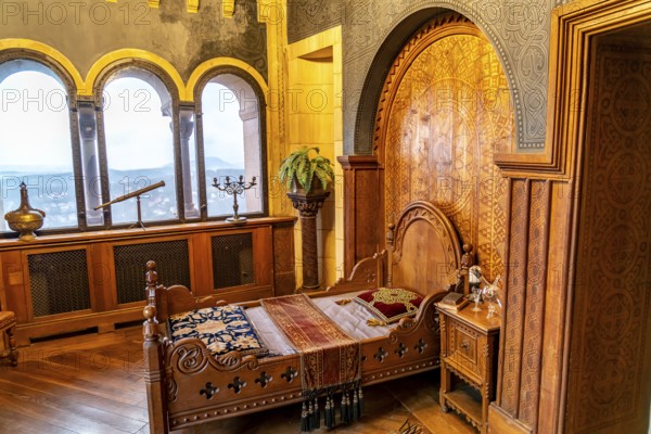 The prince's bedroom in the Wartburg in Eisenach, Thuringia, Germany, Europe
