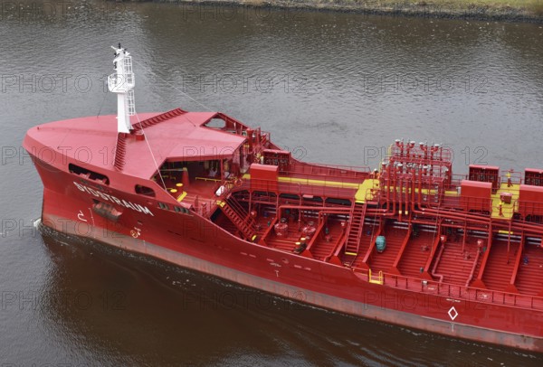 Tanker Sydstraum in the Kiel Canal, Kiel Canal, Kiel Canal, Schleswig-Holstein, Germany, Europe