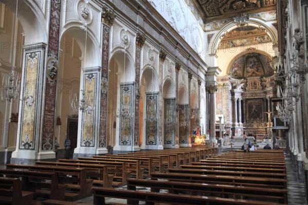 Interior view of the Cathedral Cattedrale di Sant' Andrea, Amalfi, Campania, ItalyAmalfi, Italy, Europe