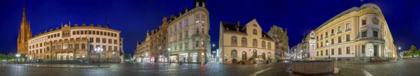 Panorama Square in front of City Hall and State Parliament Wiesbaden Palace Germany