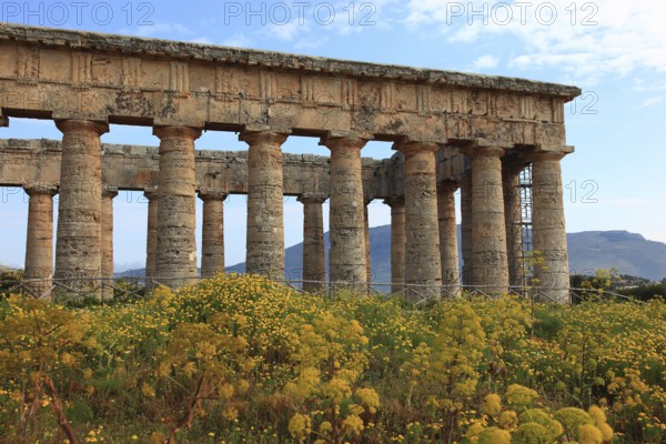 Temple of Hera, Temple of Hera in the former ancient city of Segesta, the province of Trapani, Sicily, Italy, Europe