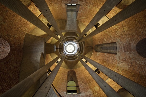 Interior shot, view of the bell tower, French Cathedral, Gendarmenmarkt, Berlin, Germany, Europe
