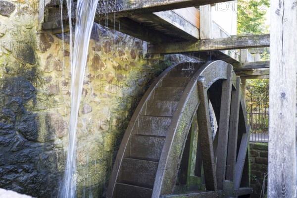 Upper water wheel of the Zschonermühle, Dresden, Saxony, Germany, Europe
