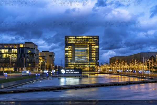 The Ruhr Tech Campus Essen, formerly the Thyssenkrupp Campus, headquarters of Thyssenkrupp, building K1, since 2024 other companies such as E.ON and Siemens have been located on the site, Essen North Rhine-Westphalia, Germany, Europe