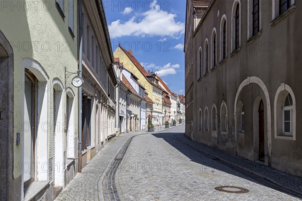 Narrow streets in the old town centre of Stolpen, Saxony, Germany, Europe