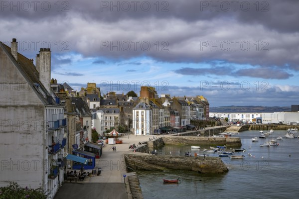 Douarnenez, Brittany, France - Port de Rosmeur harbour in the picturesque harbour town of Douarnenez