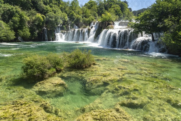 The Skradinski Buk waterfall in Krka National Park, Croatia, Europe