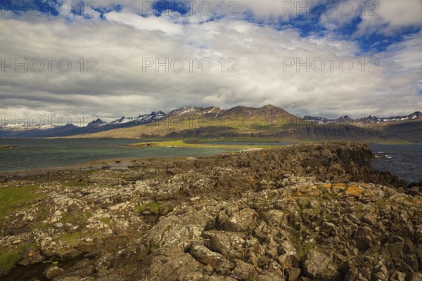 Coastal landscape at at Djupivogur, East Iceland