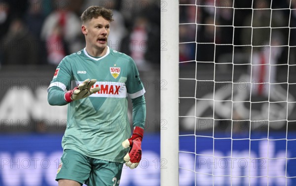 Goalkeeper Alexander Nübel VfB Stuttgart (33) Gesture Gesture WWK Arena, Augsburg, Bavaria, Germany, Europe