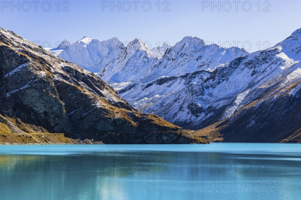 Moiry reservoir, near Grimentz Val d'Anniviers, Valais Alps, Canton Valais, Switzerland, Europe