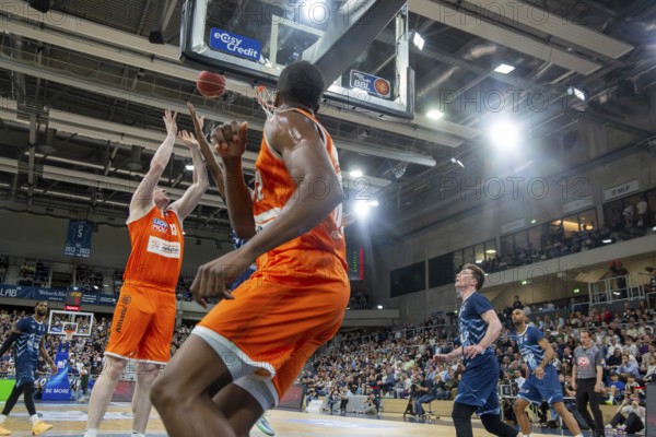 04.05.2024, easy Credit BBL, Basketball Bundesliga, Matchday 32: MLP Academics Heidelberg against Ratiopharm Ulm (final score 57:73)