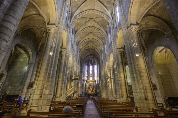 Interior view of Saint Salvy church, Albi, Département Tarn, France, Europe