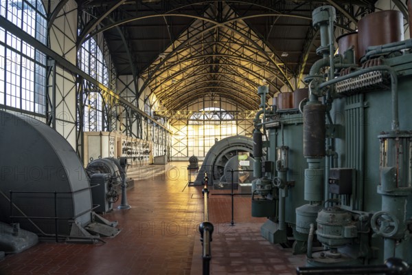 Machine hall of the disused coal mine and museum Zeche Zollern in Dortmund, part of the Route of Industrial Heritage in the Ruhr region, North Rhine-Westphalia, Germany, Europe