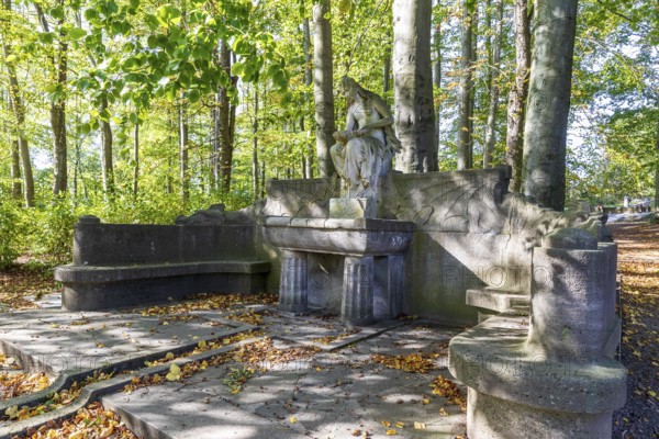 Fairytale fountain by Hans Rudolph Hartmann-MacLean in Augustusburg, Saxony, Germany, Europe