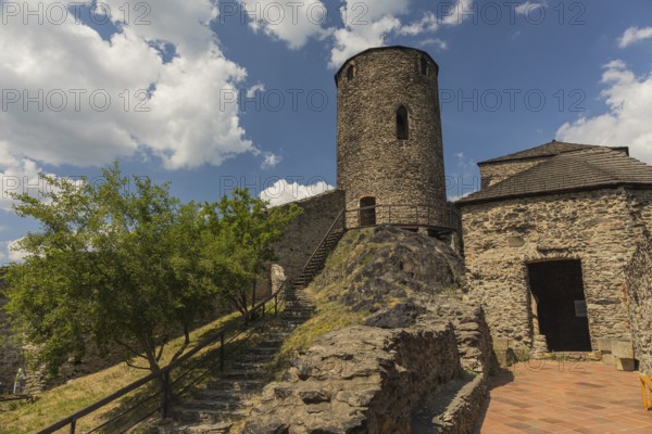 Strekov Castle (German: Schreckenstein) is perched atop a cliff above the River Elbe, near the city of Ustí nad Labem in the Czech Republic