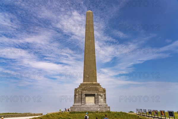 Obelisk of the Dover Patrol Monument at Cap Blanc-Nez on the Côte d'Opale or Opal Coast, France, Europe