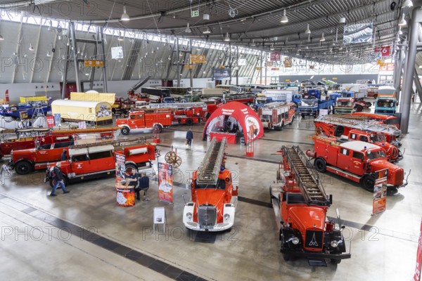 Retro Classics car show opens in Stuttgart. With over 90, 000 visitors and more than 900 exhibitors, the trade fair for driving culture is the central meeting point for the classic car scene in southern Germany. A special show presents historic fire engines. Stuttgart, Baden-Württemberg, Germany, Europe