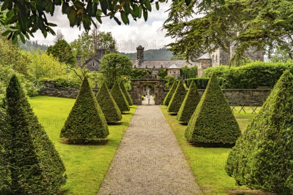 Gwydir Castle manor house and park in LlaNorth Rhine-Westphalia, Wales, Great Britain