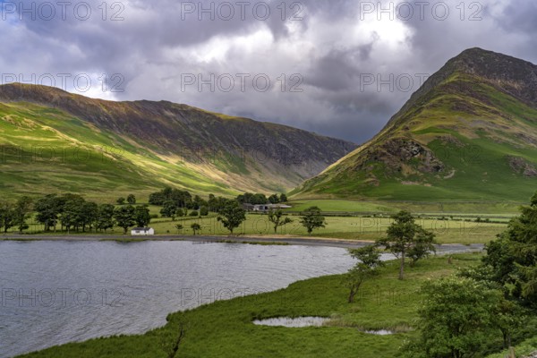 Landscape at Lake Buttermere in the Lake District, England, Great Britain