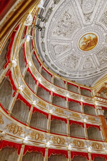 Interior of Noto Theatre, Noto, Noto Valley, Sicily, Italy, Europe