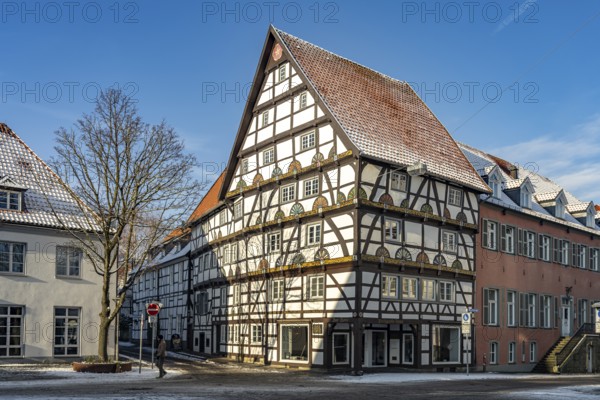 Half-timbered house in Soest, North Rhine-Westphalia, Germany, Europe